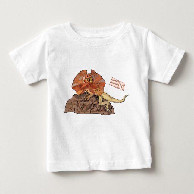 Cartoon-Illustration für den Frillenhalseidechsen Baby T-shirt (Vorderseite)