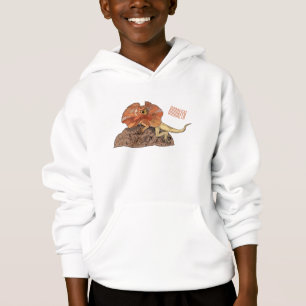 Cartoon-Illustration für den Frillenhalseidechsen Hoodie