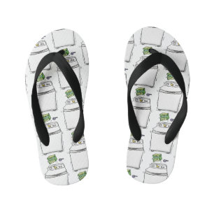 Cartoon-Illustration für die niedliche Waschmaschi Kinderbadesandalen
