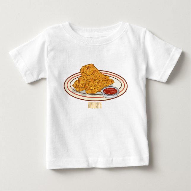 Cartoon-Illustration für gefrorenes Huhn Baby T-shirt (Vorderseite)
