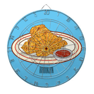 Cartoon-Illustration für gefrorenes Huhn Dartscheibe