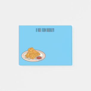 Cartoon-Illustration für gefrorenes Huhn Post-it Klebezettel