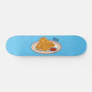 Cartoon-Illustration für gefrorenes Huhn Skateboard