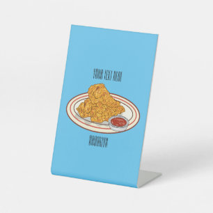 Cartoon-Illustration für gefrorenes Huhn Sockelschild