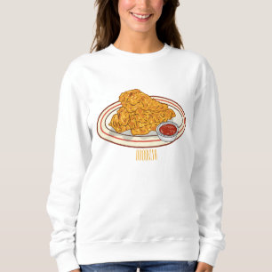 Cartoon-Illustration für gefrorenes Huhn Sweatshirt