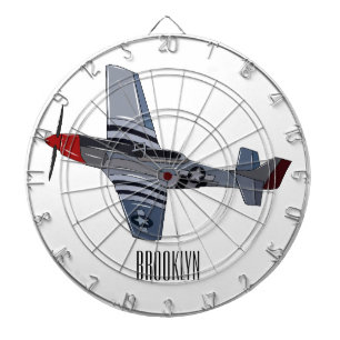 Cartoon-Illustration für Kampfbomber Dartscheibe