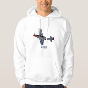 Cartoon-Illustration für Kampfbomber Hoodie