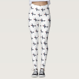 Cartoon-Illustration für Kampfbomber Leggings
