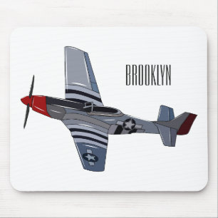 Cartoon-Illustration für Kampfbomber Mousepad