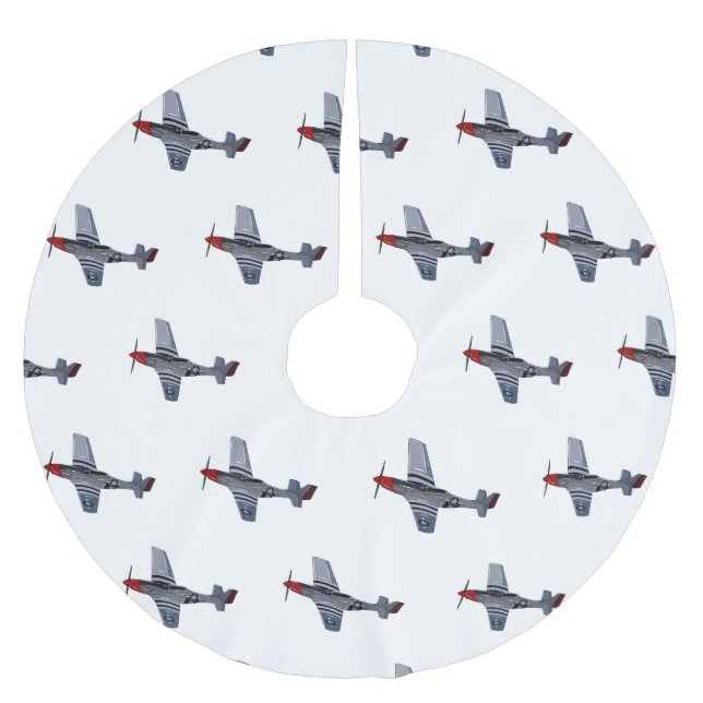 Cartoon-Illustration für Kampfbomber Polyester Weihnachtsbaumdecke (Vorderseite)