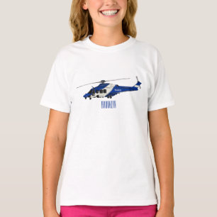 Cartoon-Illustration für Polizeihubschrauber T-Shirt