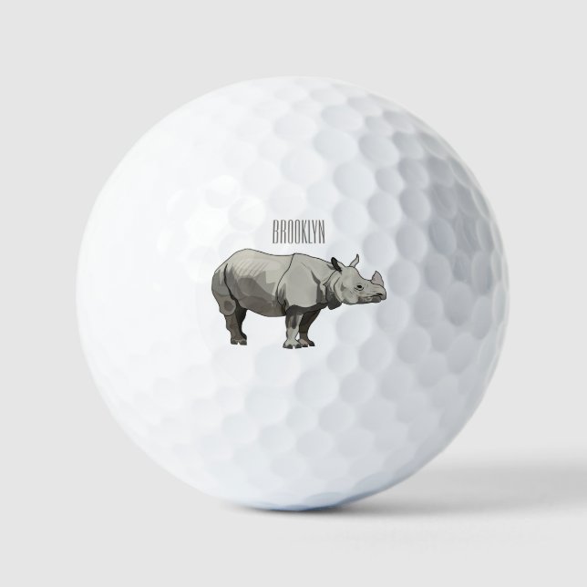 Cartoon-Illustration Golfball (Vorderseite)