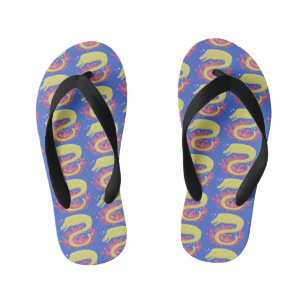 Cartoon-Illustration Kinderbadesandalen