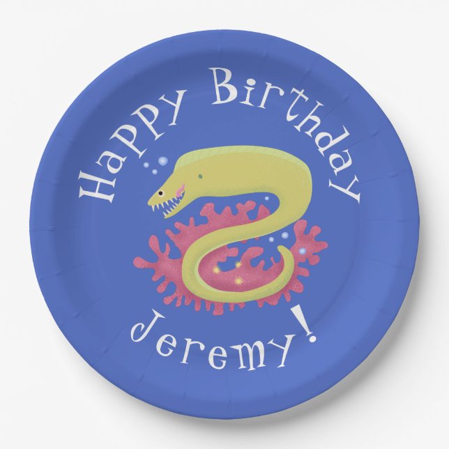 Cartoon-Illustration Pappteller (Vorderseite)