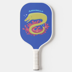 Cartoon-Illustration Pickleball Schläger