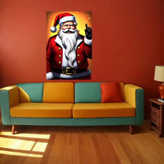 Cartoon Illustration Santa Claus | Art der AI Poster