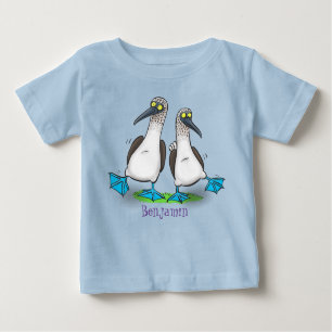 Cartoon-Illustration von bläulich-grünen Boobies Baby T-shirt