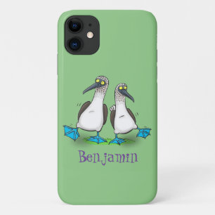 Cartoon-Illustration von bläulich-grünen Boobies Case-Mate iPhone Hülle