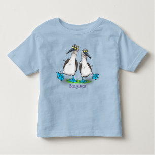 Cartoon-Illustration von bläulich-grünen Boobies Kleinkind T-shirt