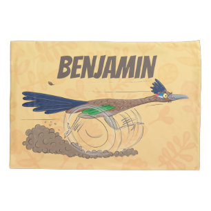 Cartoon-Illustration von Funny Roadrunner Kissenbezug