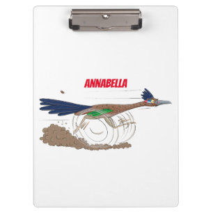 Cartoon-Illustration von Funny Roadrunner Klemmbrett