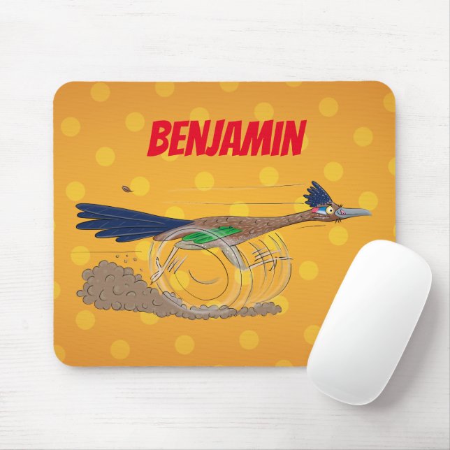 Cartoon-Illustration von Funny Roadrunner Mousepad (Mit Mouse)