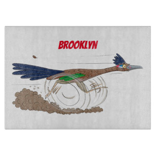 Cartoon-Illustration von Funny Roadrunner Schneidebrett