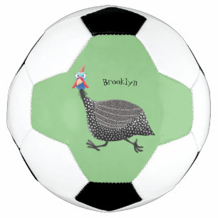 Cartoon-Illustration von guineischen Vögeln Fußball