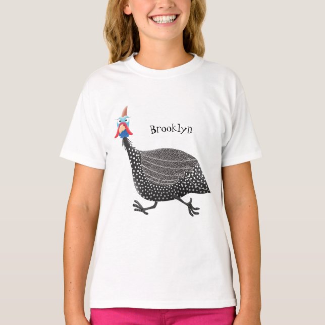 Cartoon-Illustration von guineischen Vögeln T-Shirt (Vorderseite)