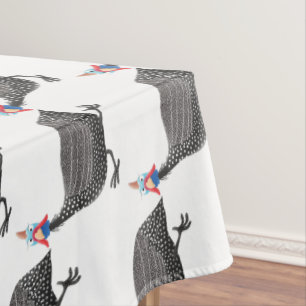 Cartoon-Illustration von guineischen Vögeln Tischdecke