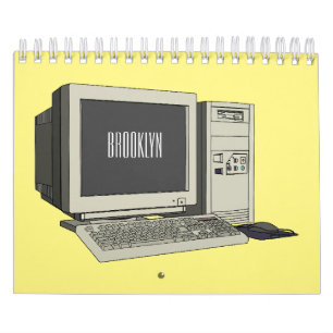 Cartoon-Illustrationskalender für Zuhause Kalender