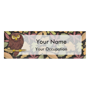 Cartoon im dunklen Hintergrund Name-Tag Namenschild