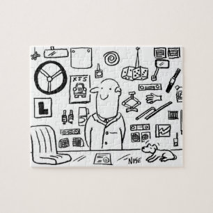 Cartoon im Kfz-Zubehör Puzzle