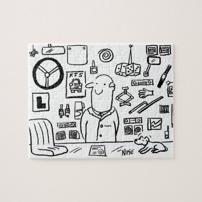 Cartoon im Kfz-Zubehör Puzzle (Horizontal)