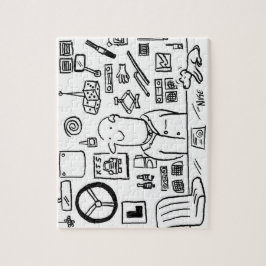 Cartoon im Kfz-Zubehör Puzzle