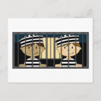 Cartoon in Gefängniszelle