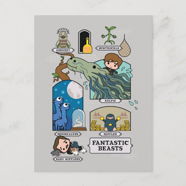 Cartoon in Lebensräumen Postkarte (Vorderseite)