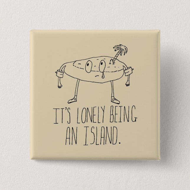 Cartoon-Insel Button (Vorderseite)