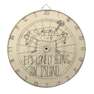 Cartoon-Insel Dartscheibe