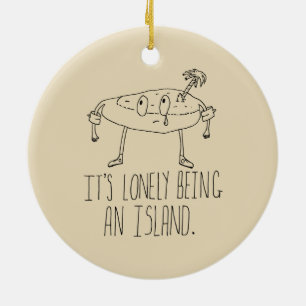 Cartoon-Insel Keramikornament