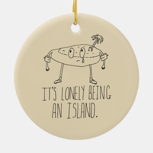 Cartoon-Insel Keramikornament (Hinten)