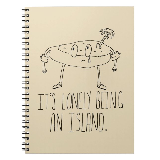 Cartoon-Insel Notizblock (Vorderseite)