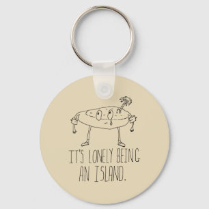 Cartoon-Insel Schlüsselanhänger