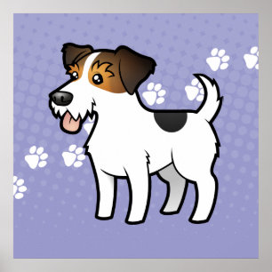 Cartoon Jack Russell Terrier Poster