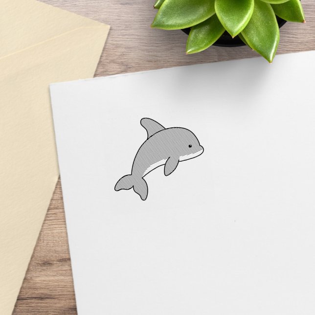 Cartoon Jumping Dolphin 2 Gummistempel (Von Creator hochgeladen)