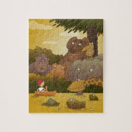 Cartoon Jungle-Tiere Puzzle
