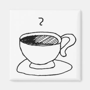Cartoon Kaffee Cup Demitasse Niedlicher Cartoon Magnet