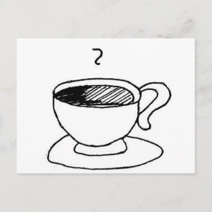 Cartoon Kaffee Cup Demitasse Niedlicher Cartoon Postkarte