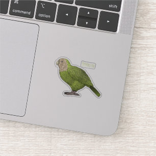 Cartoon Kakapo Aufkleber