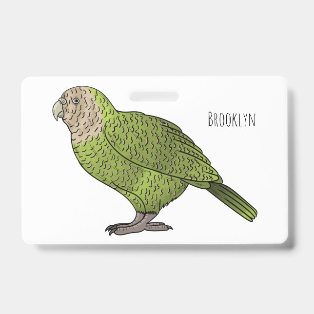 Cartoon Kakapo Ausweis (Vorderseite)